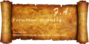 Forschner Arabella névjegykártya